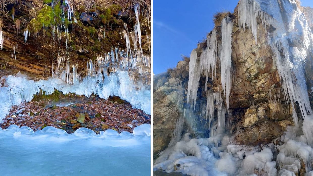 Himachal Weather Frozen streams and waterfalls in the hilly areas Clear weather till November 28