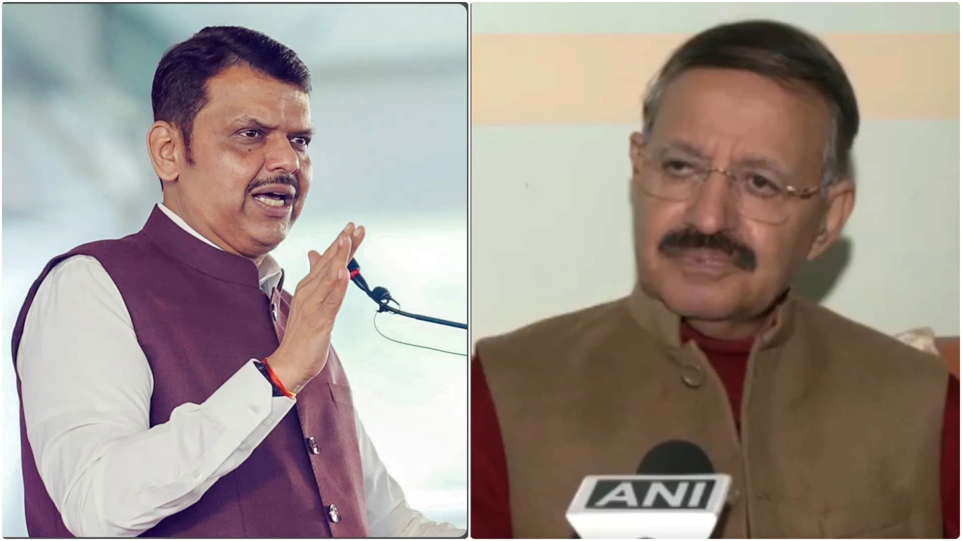 मुख्यमंत्री देवेंद्र फडणवीस और कांग्रेस नेता राशिद अल्वी