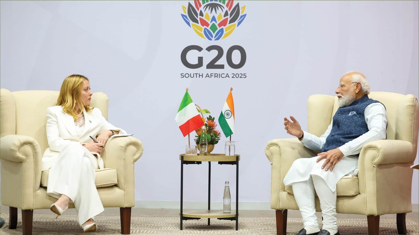 PM Modi In South Africa Photos Johansberg G20 Highlights Ramphosa Challenges Macro Meloni and others meeting