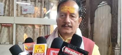 MP News: Bihar Deputy CM Vijay Sinha reaches Omkareshwar news in hindi
