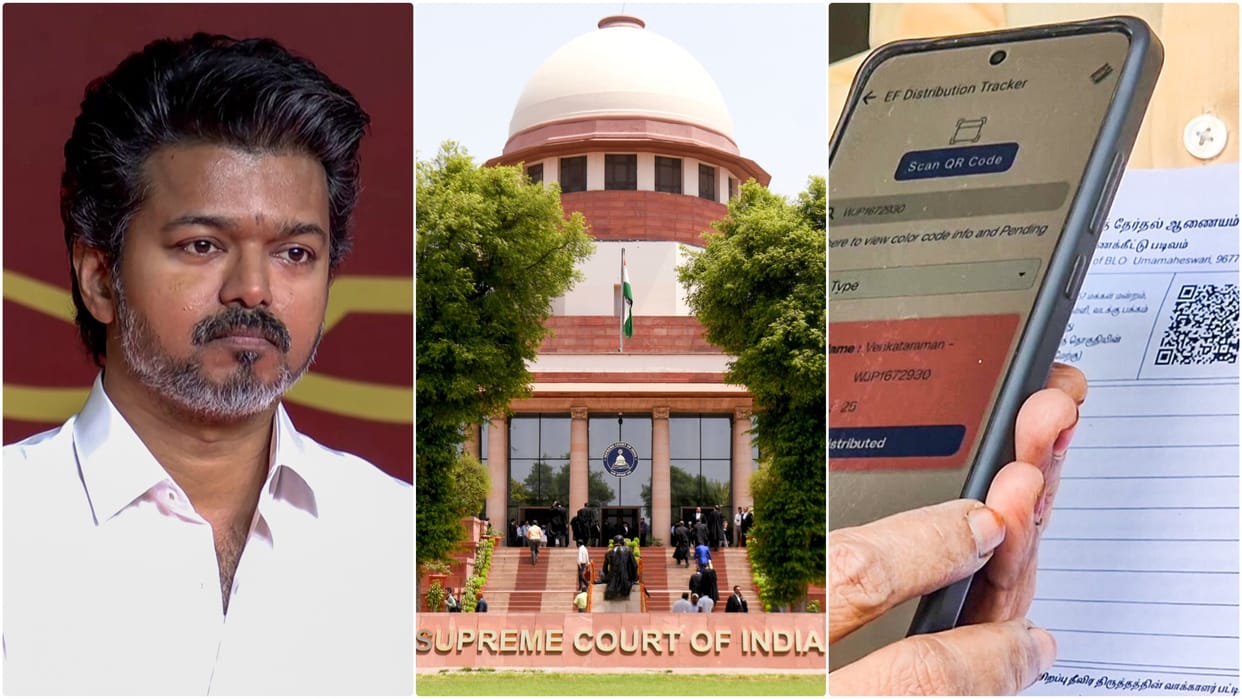 Vijay's TVK has moved the Supreme Court challenging the ECI to conduct SIR of the voter roll in Tamil Nadu
