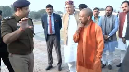 UP: CM Yogi reaches Ayodhya, reviews preparations for flag hoisting ceremony of Ram Janmabhoomi temple