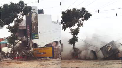 Illegal showroom built on legal land BDA demolishes it in Bareilly