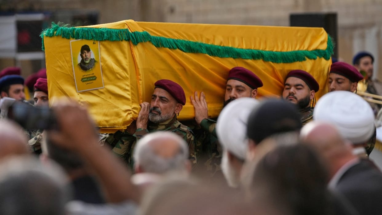Thousands mourn Hezbollah commander killed in Israeli airstrike