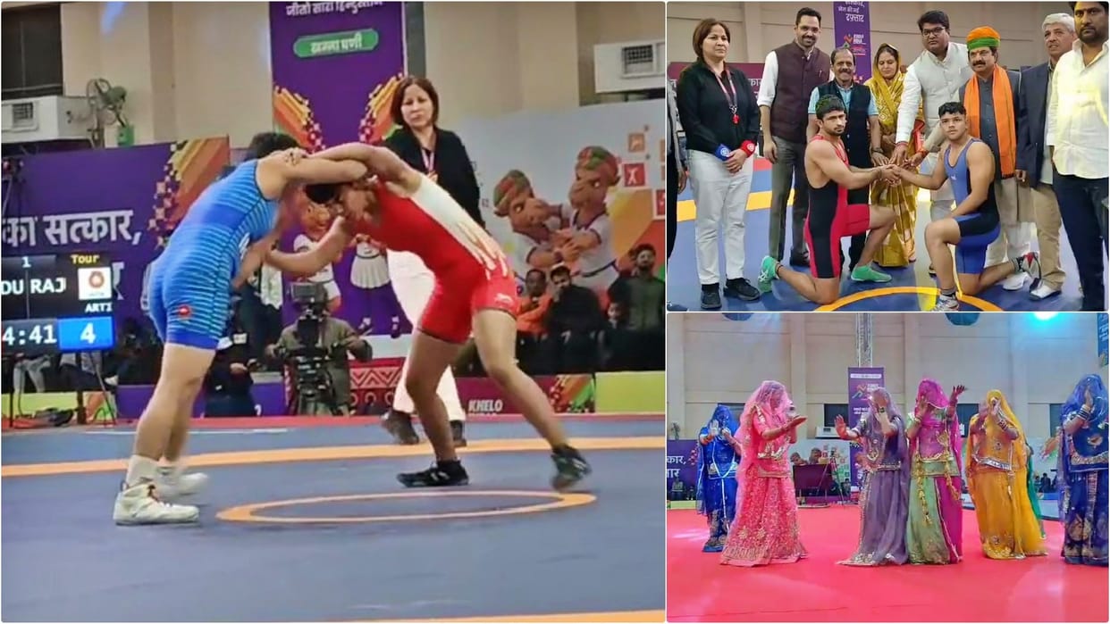 Khelo India University Games: Wrestling competitions begin at Lohagarh Stadium, cultural performances aplenty