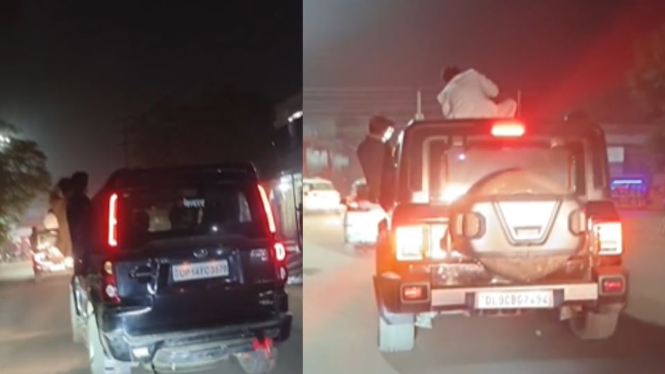Reckless Car Stunts in Shamli: Youths Seen Performing Dangerous Acts on Public Roads