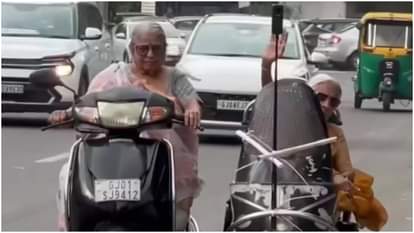 Who is Biker Dadi Mandakini Shah 87 Year Old Woman Rider From Ahmedabad