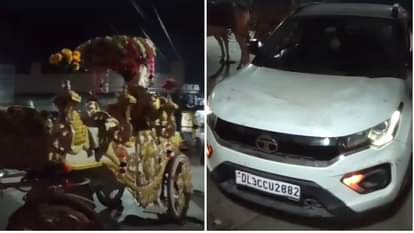 Out of control car hits eight people during a wedding procession