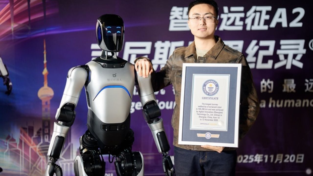 chinese humanoid robot agiBot a2 walks over 100 km sets guinness world record