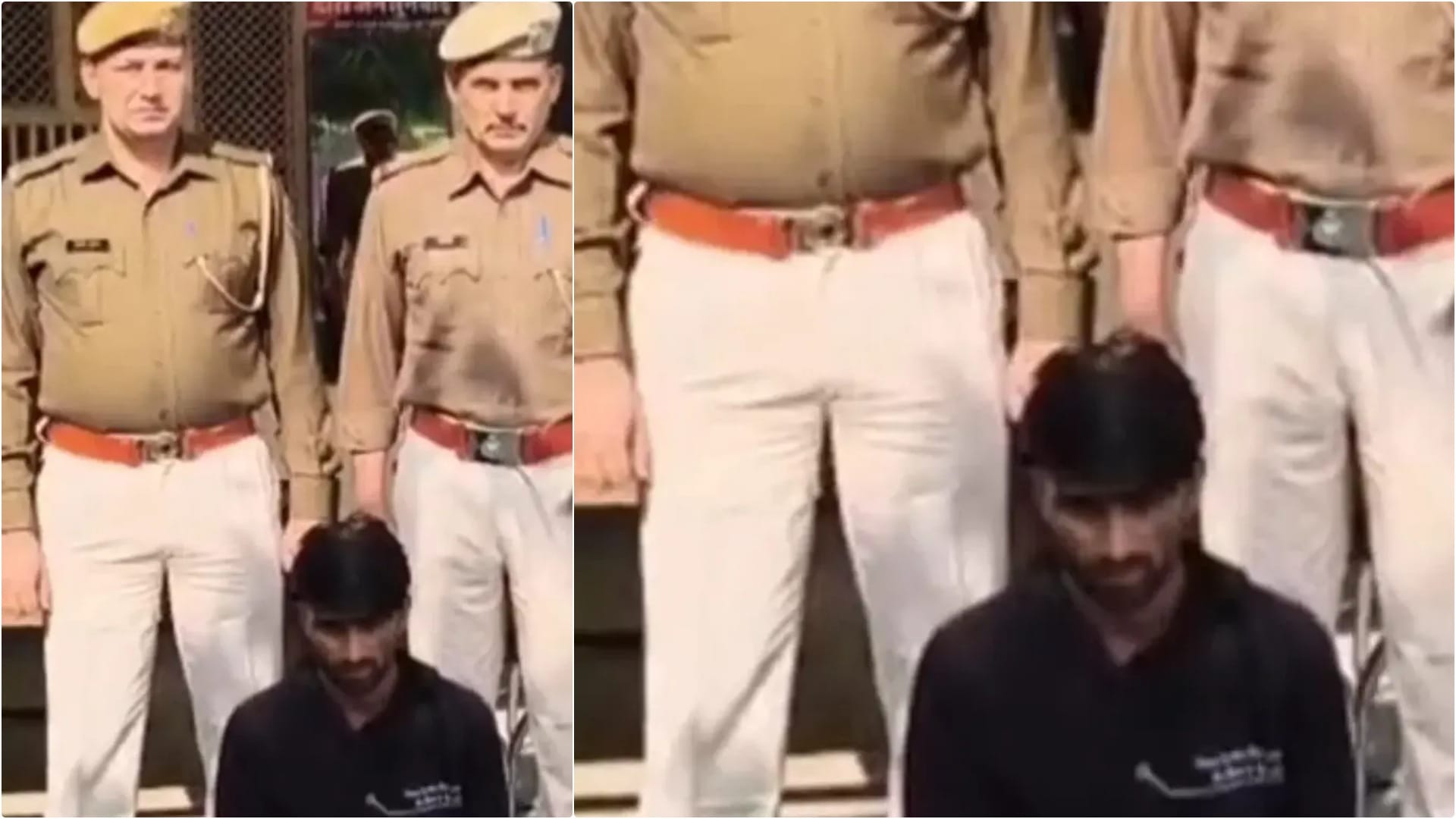 पुलिस की गिरफ्त में आरोपी