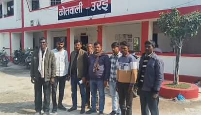 Orai A dumper rammed into truck parked on highway driver died after being trapped in the cabin