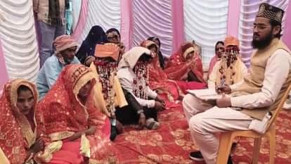CM  mass marriage ceremony 395 Hindu and five Muslim couples married in sonbhadra