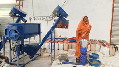 Jhansi: 375 women from 52 self-help groups are making animal feed.