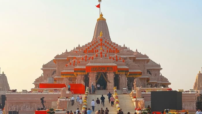 Ram Mandir Flag Hoisting Five years of unremitting efforts have led to the construction of Ram Lalla home