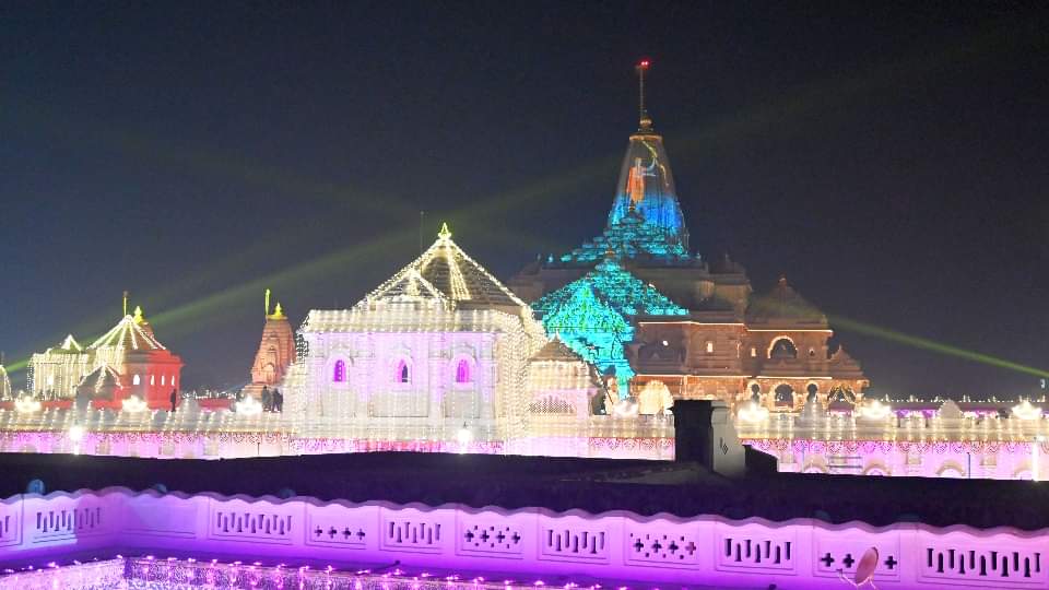 Ram Mandir Flag Hoisting Five years of unremitting efforts have led to the construction of Ram Lalla home