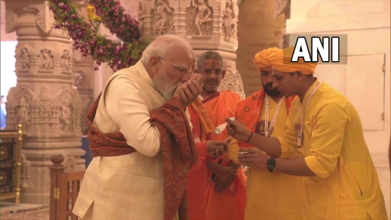 Ayodhya Ram Mandir Flag hoisting Photos: PM Modi, CM Yogi, Bhagwat Worship Ram Darbar, Maa Annapurna
