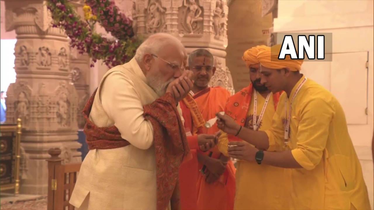 Ayodhya Ram Mandir Flag hoisting Photos: PM Modi, CM Yogi, Bhagwat Worship Ram Darbar, Maa Annapurna