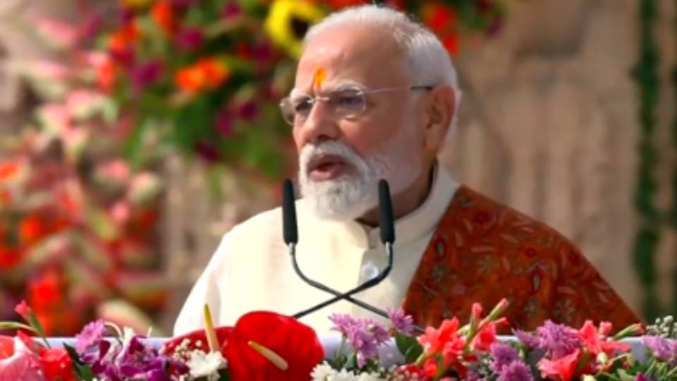 Ram Mandir Flag Hoisting Live:'ये ध्वज सदियों के सपने साकार होने का प्रतीक...', धर्म ध्वजारोहण कर बोले पीएम - Ayodhya Ram Mandir Flag Hoisting Live Updates: Pm Modi Visit Ram Janmabhoomi Photos