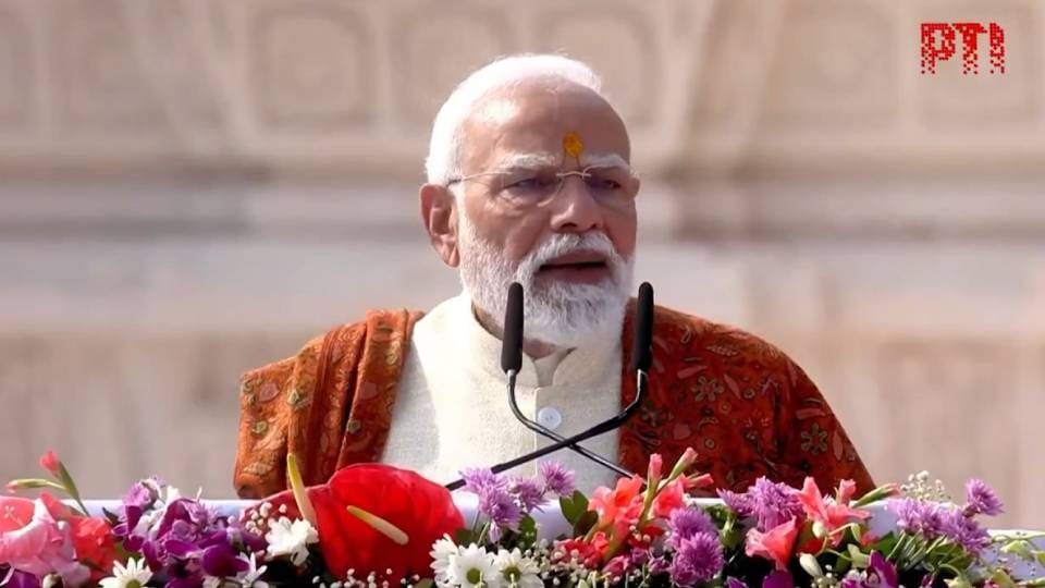 सियावर रामचंद्र के जयघोष के साथ पीएम का संबोधन शुरू