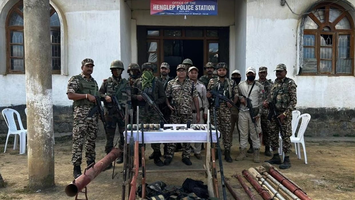 Manipur Security forces  seize weapons in Churachandpur patroling increased several districts