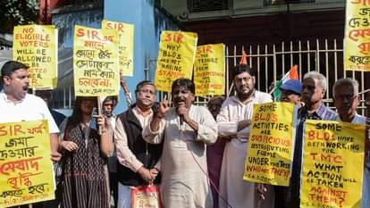 West Bengal SIR BJP TMC clash outside CEO s office in Kolkata police deploy barricades BLO Protest