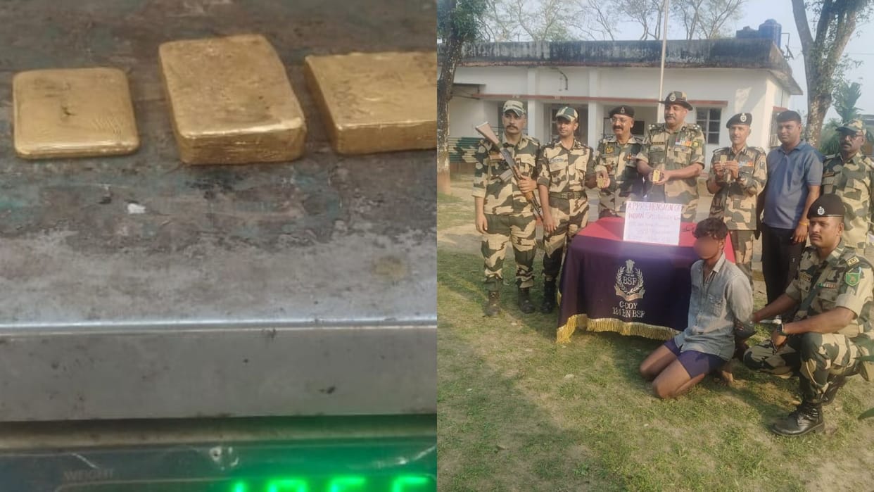 Indo-Bangladesh Border BSF down gold mafia North Bengal seizes gold worth Rs 2.5 crore arrests two