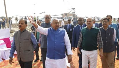 CM Nitish inspected construction work of Danapur-Bihta Elevated Corridor and Sherpur-Dighwara Ganga Bridge.