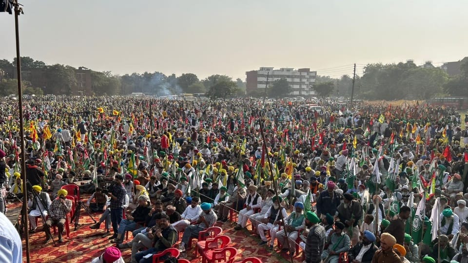 Mahapanchayat in Chandigarh BSF personnel deployed farmers protest completes five years