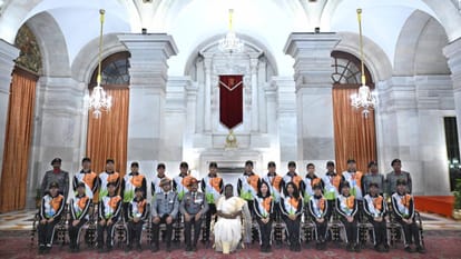Assam Rifles initiative: Students National Integration Tour met President