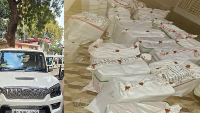 Smugglers had hidden 6.35 quintals of ganja in a special cabin of the container, five arrested