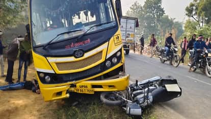 Bike rider crushed to death by school bus