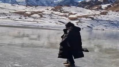 The water of Parvati and Gauri Kund located at Adi Kailash freezes due to cold