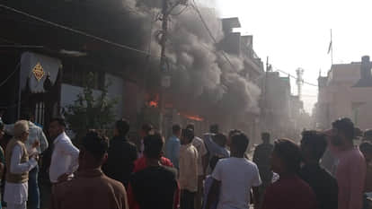 Kanpur: Fireworks set off to celebrate the arrival of a bride sparked a fire at a plastic warehouse