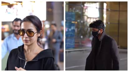malaika arora spotted with rumoured boyfriend Harsh Mehta at the airport today video viral