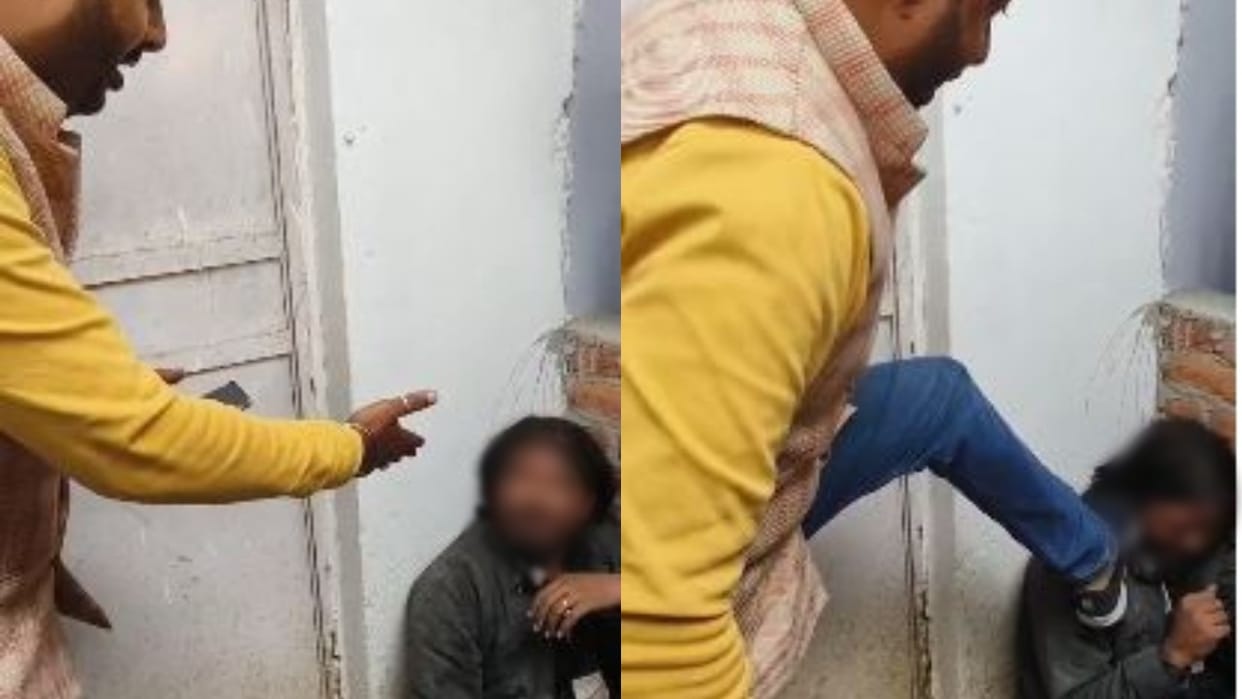 young man beaten up by mob in Shahjahanpur for visiting a girl