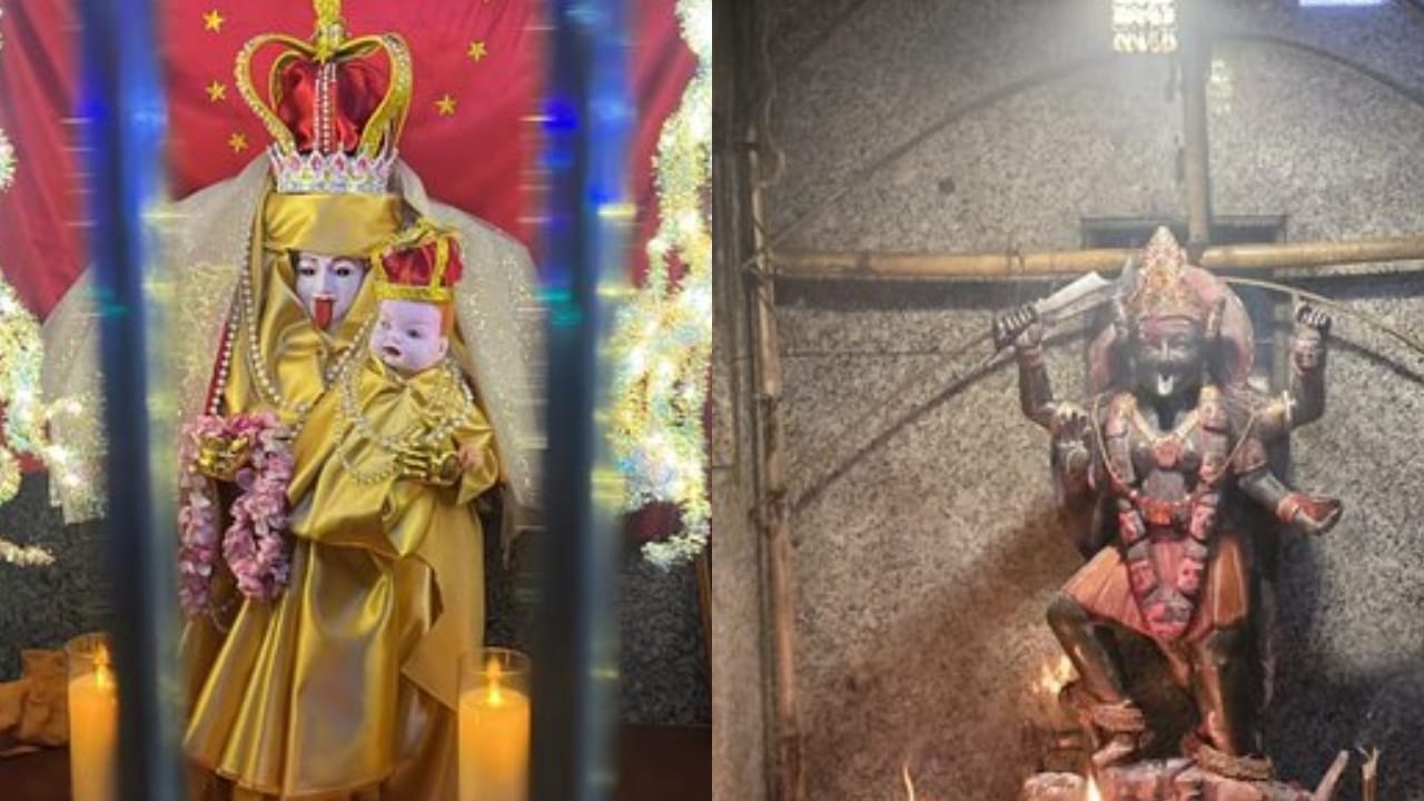 काली माता की मूर्ति ‘मदर मैरी’ जैसे परिधान में मिली