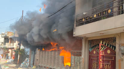 Kanpur: Fireworks set off to celebrate the arrival of a bride sparked a fire at a plastic warehouse