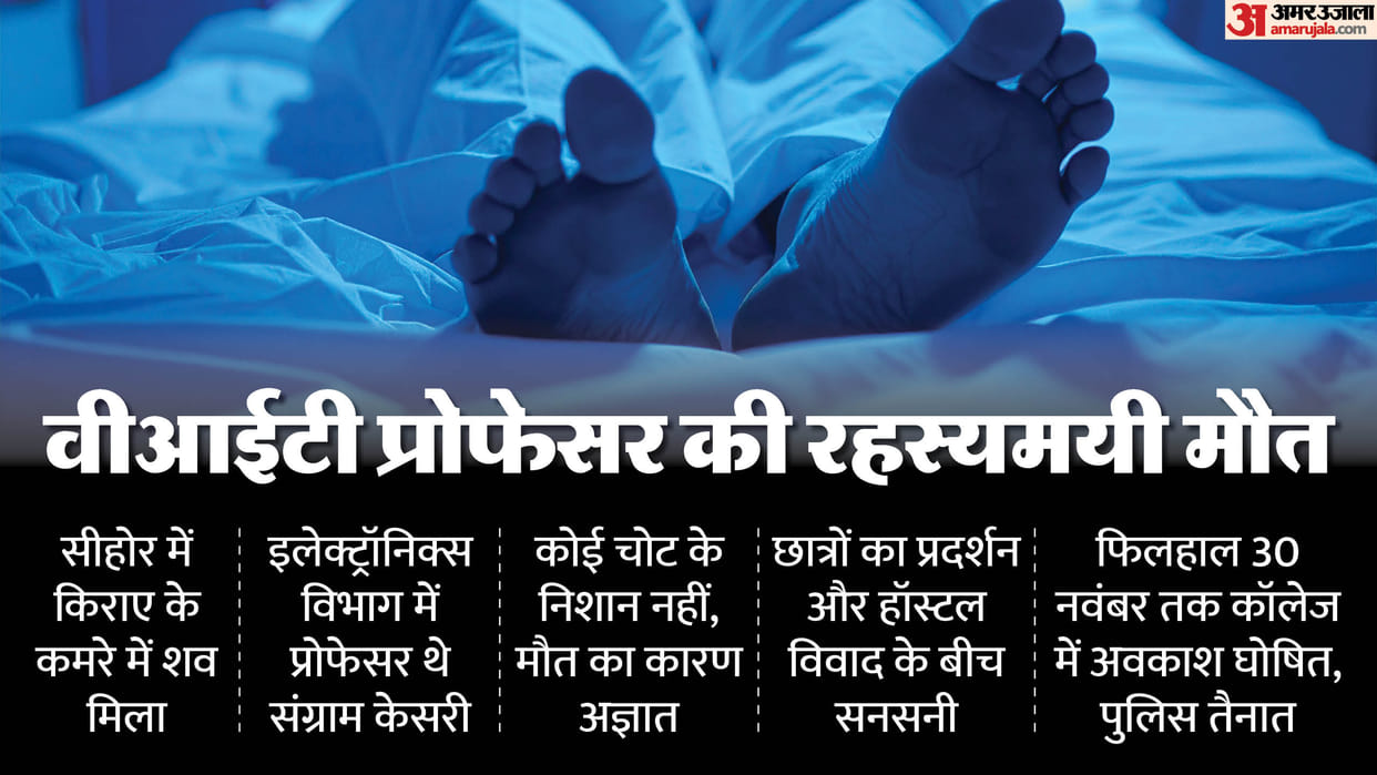 Sehore VIT Professor Sangram Kesari Found Dead Create Ruckus MP News in Hindi
