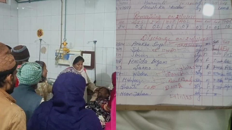 Five patients died in the district hospital in 24 hours.