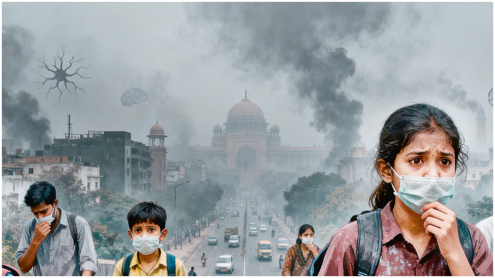 delhi air pollution and aqi today Long-term air pollution exposure  increases dementia risk