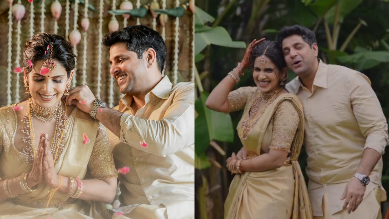 Actress Samyuktha Shanmughanathan And Anirudha Srikkanth Marriage Pictures Viral