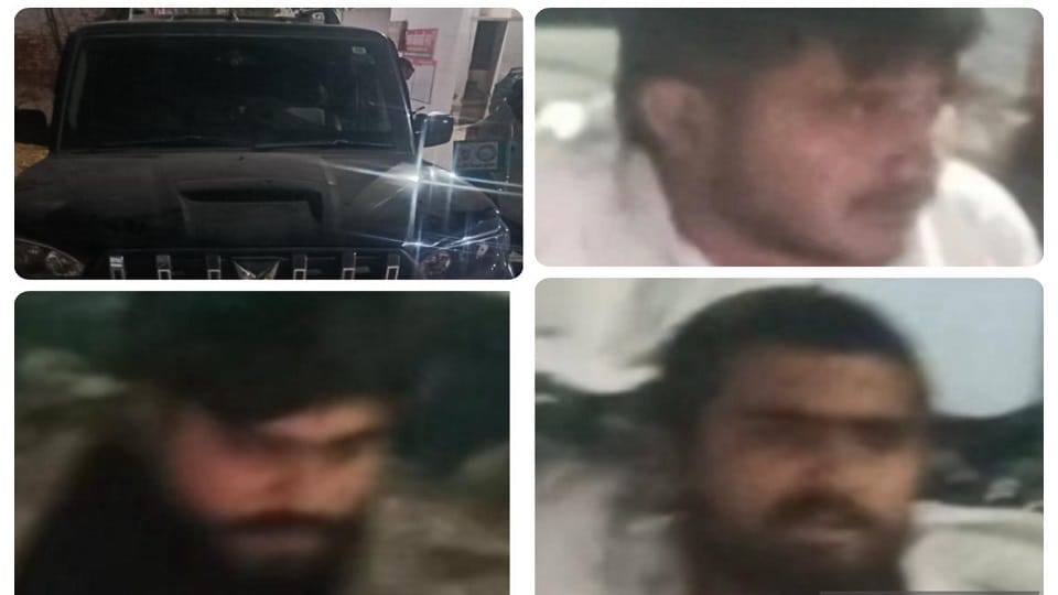 Muzaffarnagar: Attempt to run Scorpio on police checking at Shiv Chowk, chased and caught, four arrested