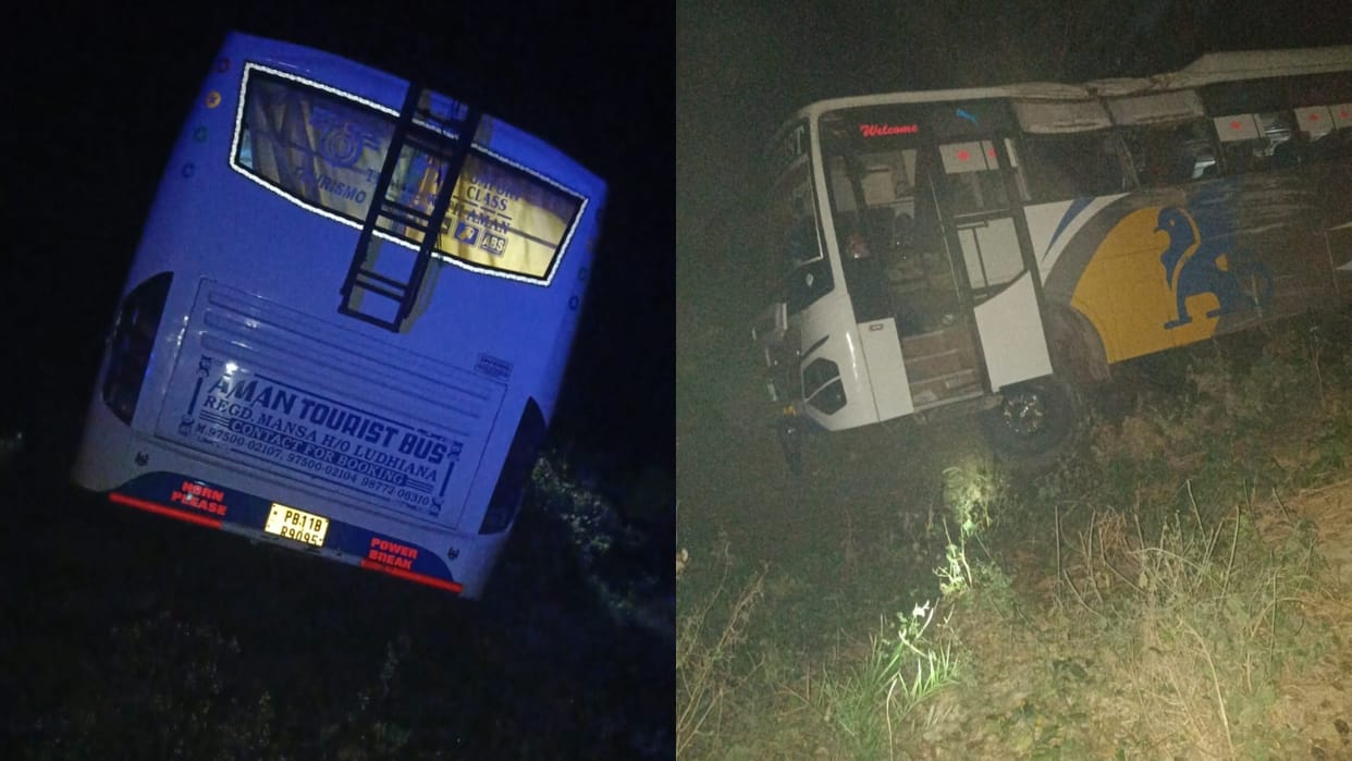 tourist bus falls 15 feet into a ditch due to google Maps shows the way in Shahjahanpur
