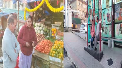 cm Sukhvinder Singh suddenly reached Kachari Bazaar during his morning walk and interacted with vegetable vend