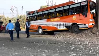 A superfast bus collided with a flyover pillar, injuring a dozen passengers and killing one