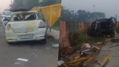 Scorpio hits Swift and drags it under Delhi-Mumbai Expressway