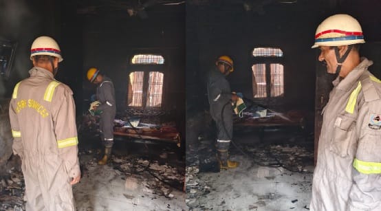 Kanpur massive fire broke out in room of house fire unit brought it under control no casualties reported