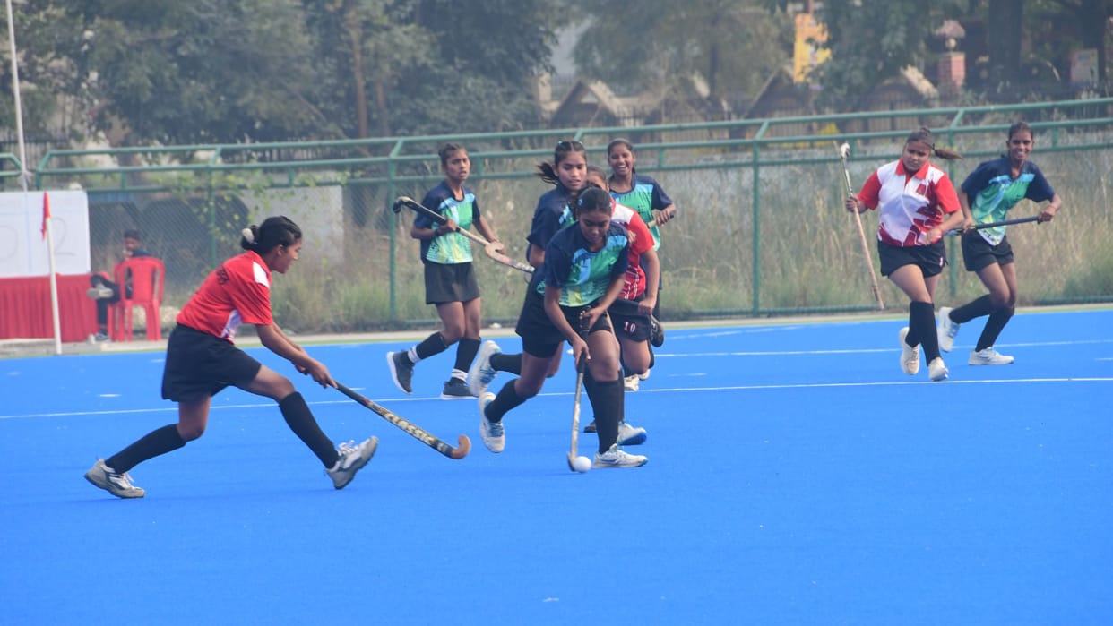 Eight girls scored 34 goals in four matches Gorakhpur and Ayodhya won in varanasi
