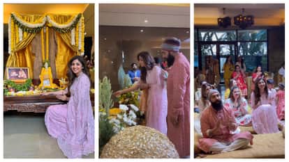 shilpa shetty brings sai baba Kafni Paduka at home worship with husband raj kundra and kids see viral video