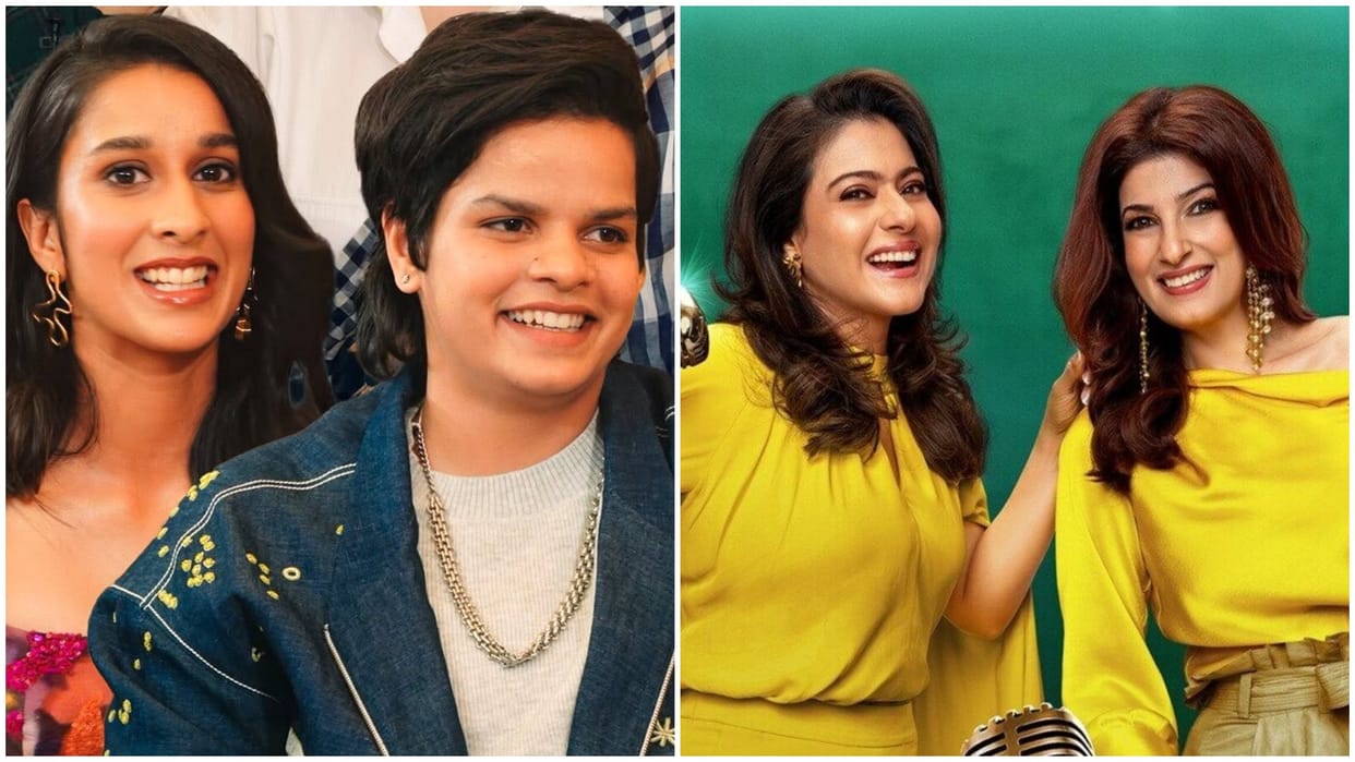 Indian women cricket player jemimah rodrigues and shafali verma in too much chat show with kajol twinkle